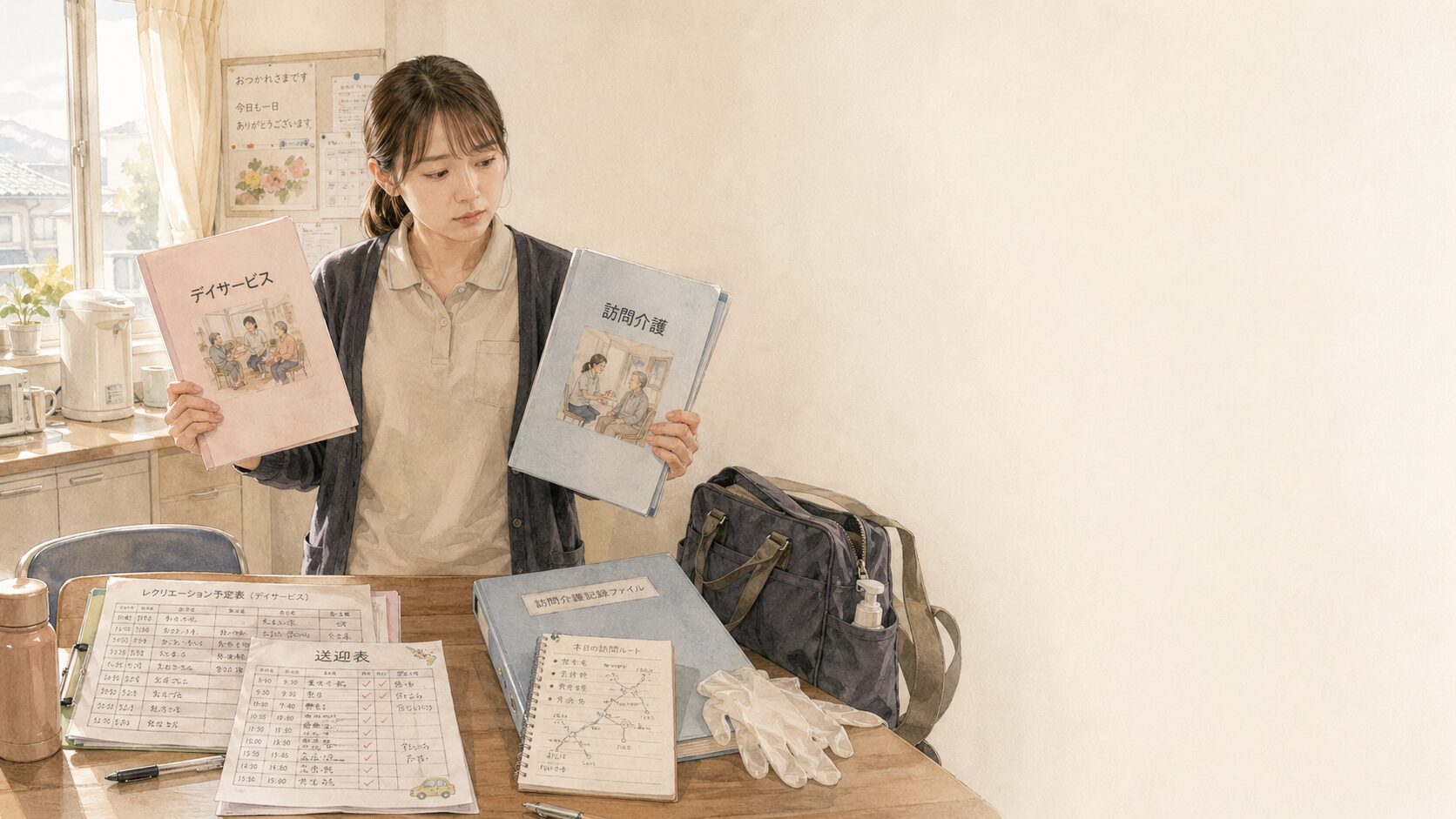 デイサービスと訪問介護はどっちが働きやすい?現場経験者が徹底比較