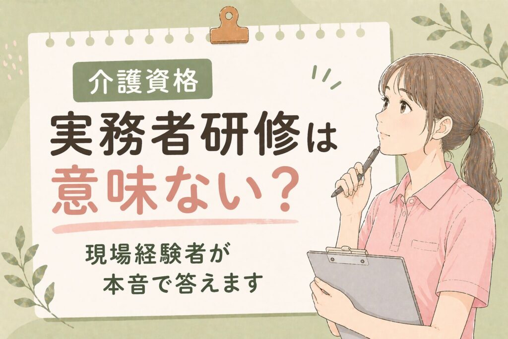 【介護資格】実務者研修は意味ない？現場経験者が本音で答えます
