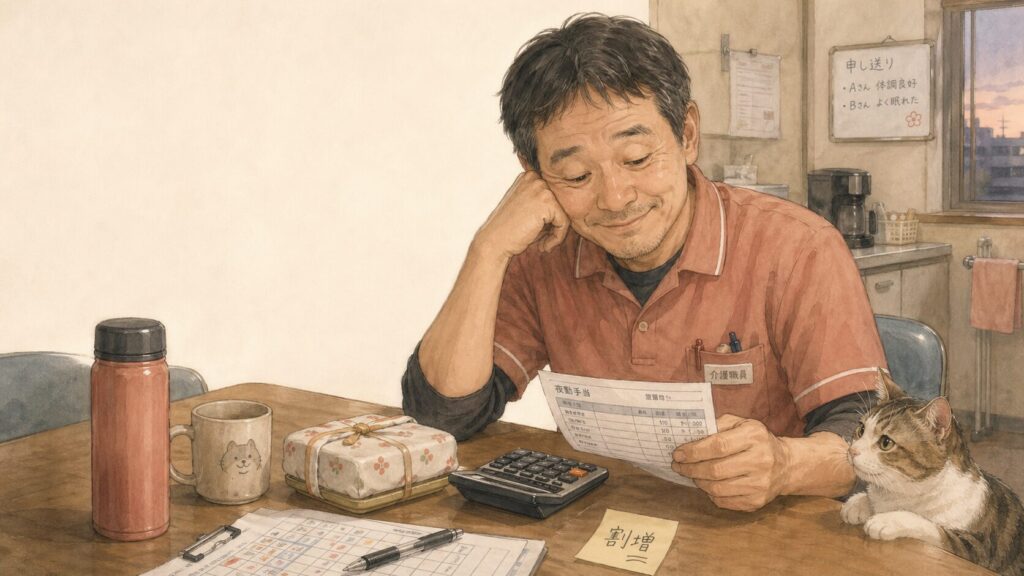 介護職の夜勤手当はいくら？施設形態別の相場と、見落としがちな「割増」の話
