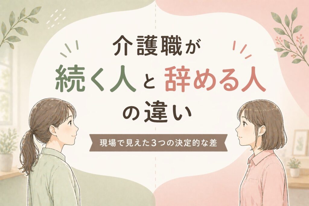 介護職が続く人と辞める人の違い｜現場で見えた3つの決定的な差