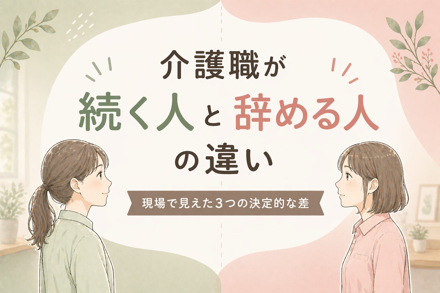介護職が続く人と辞める人の違い｜現場で見えた3つの決定的な差