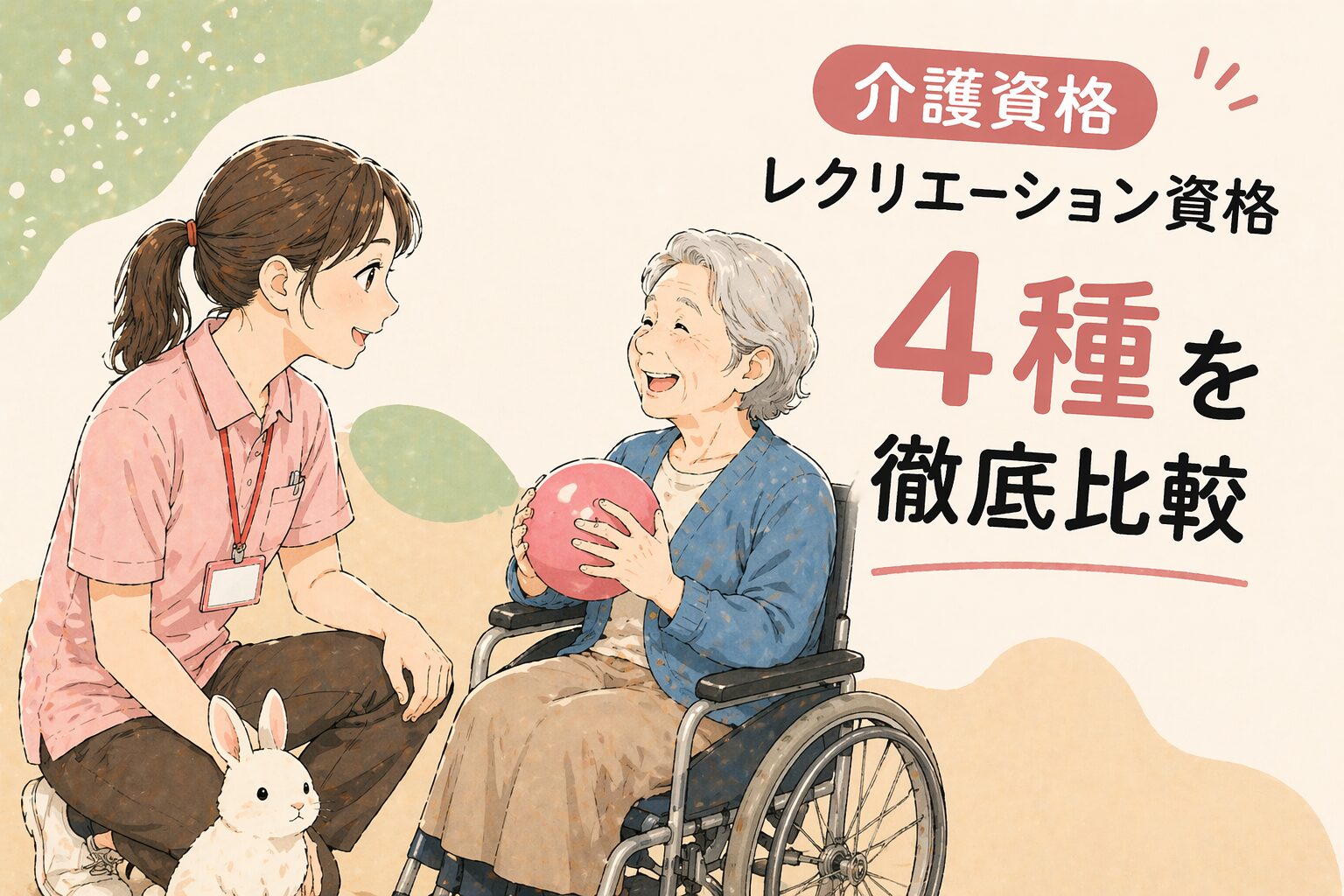 【介護資格】レクリエーション資格4種を徹底比較｜現場での活かし方