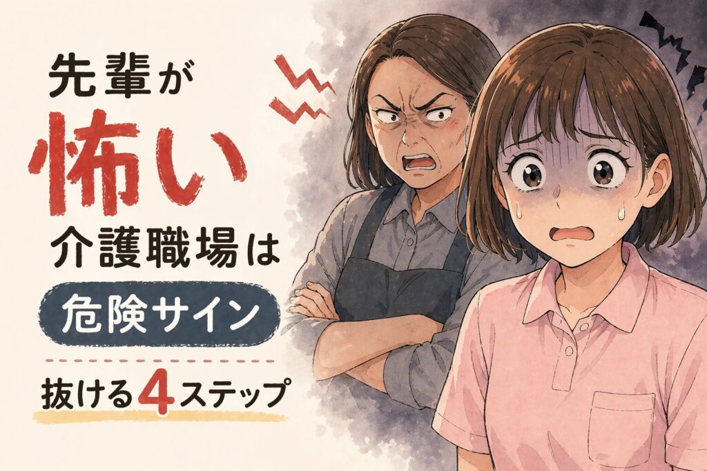 先輩が怖い介護職場は危険サイン｜壊れる前に抜ける4ステップ