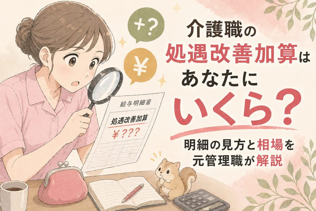 介護職の処遇改善加算はあなたにいくら？明細の見方と相場を現場目線で解説