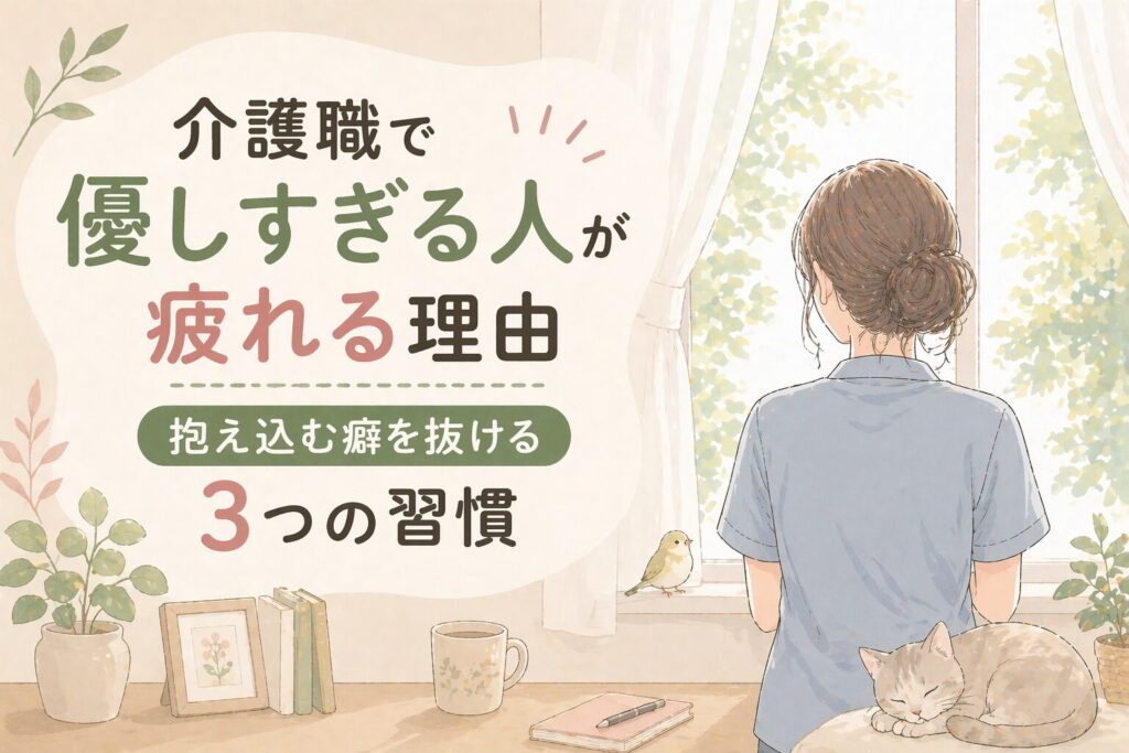 介護職で優しすぎる人が疲れる理由｜抱え込む癖を抜ける3つの習慣